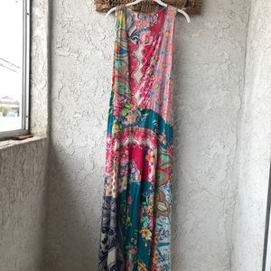 Johnny Was Maxi Dress Patchwork Size S 100% cotton